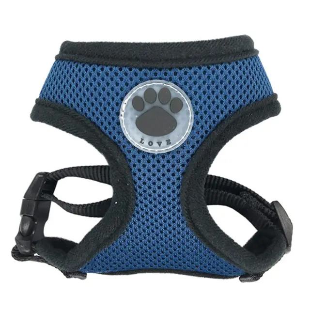 IALJ Top LOVE Paw Rubber Adjustable Soft Breathable Harness Dog Cat