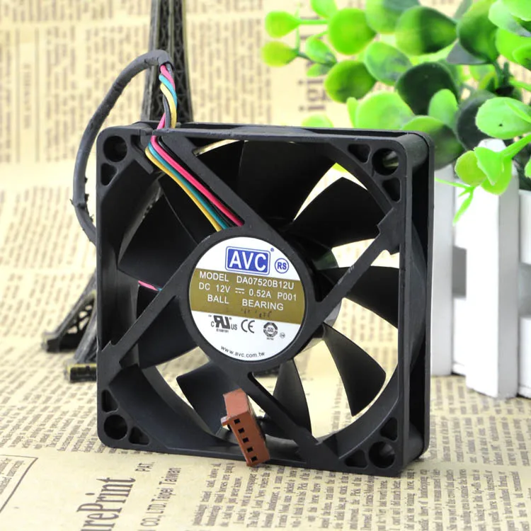 

New original 7520 12V 0.52A 4-wire double bead cooling fan DA07520B12U