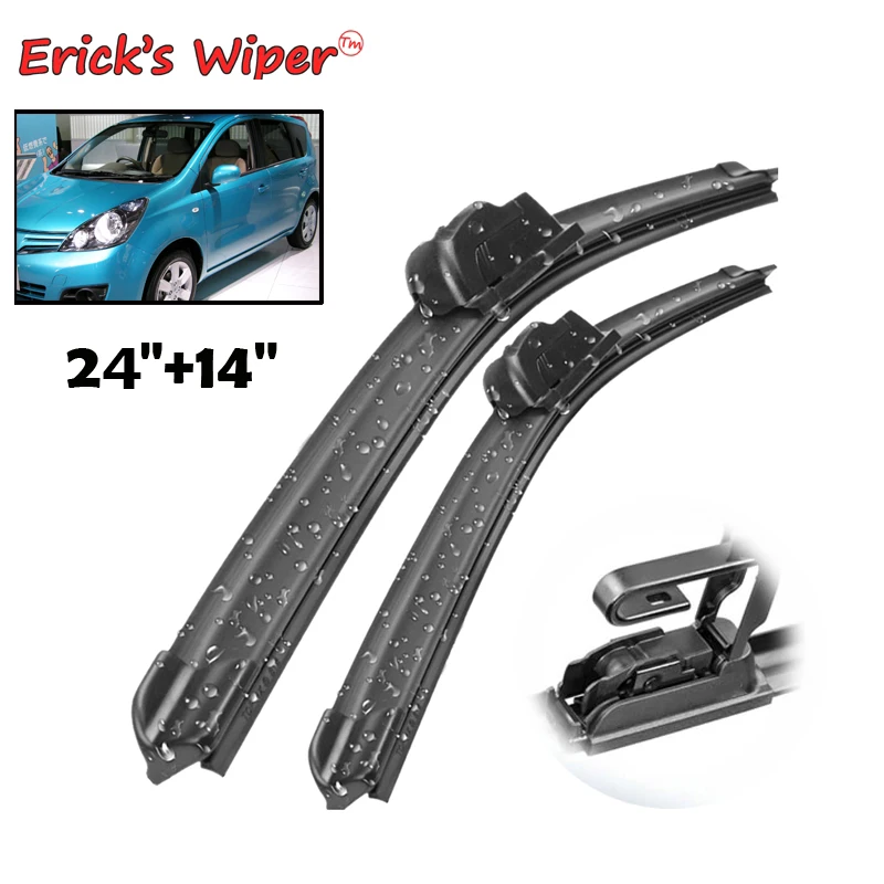 

Erick's Wiper LHD Front Wiper Blades For Nissan Note 2006 - 2013 Windshield Windscreen Front Window 24"+14"