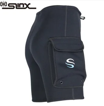 

SLINX 3MM Neoprene Wetsuit Tech Shorts Snorkeling Scuba Diving Equipment Surfing Trunks Submersible Pocket Pants