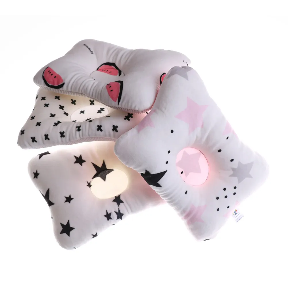 Детская подушка для сна для новорожденных, поддерживающая подушку, предотвращающая подушку с плоской головкой, дышащая подушка против скатывания, постельные принадлежности для малышей