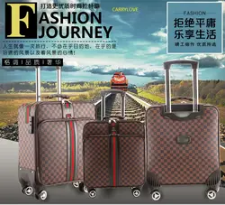 CARRYLOVE классические модные, высокое качество 16/20/24/26 дюймов творчества ПВХ прокатки Спиннер для багажа бренд дорожного чемодана