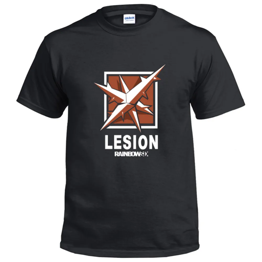 

Game Tom Clancy's Rainbow Six Siege LESION Cotton T Shirt O-Neck Men Tee T-Shirt Halloween Cosplay T Shirts Plus Size