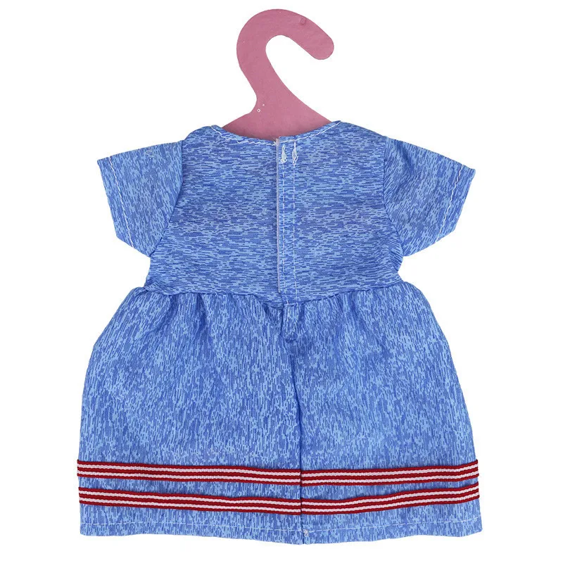 Factory-Immediate-Shipped-Clothes-For-Doll-Denim-Blue-Stripes-Rose-Dress-Fit-18inch-American-girl-Doll