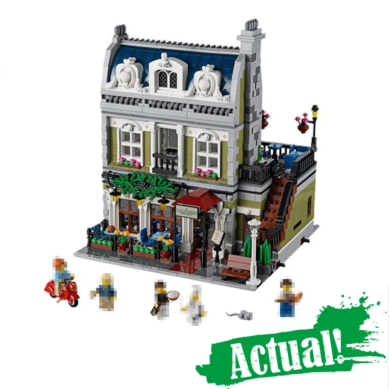 

LELE 30007 Parisian Restaurant Creator Architecture Building Blocks Bricks Toys For Boys oyuncak Compatible with legoINGly 10243