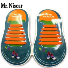 Mr. niscar/1 компл./12 шт. без галстука без каблука Шнурки дети Водонепроницаемый эластичные силиконовые tieless шнурки подходят все Спортивная обувь шнурки