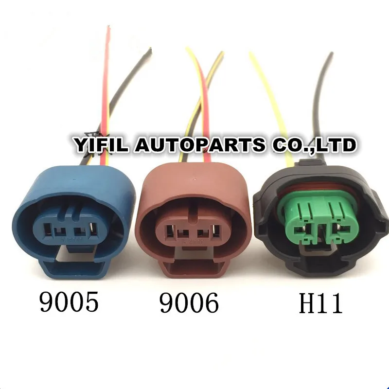 Противотуманные фары 5 шт./лот 2 Pin/Way 9005 HB3 9006 HB4 H11 разъем с кабельным отверстием для