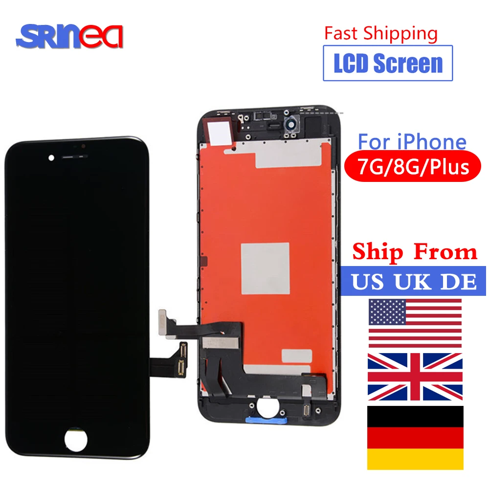 

Original AAA+ LCD Display For iPhone 8 7 Plus 8plus OEM Replacement Display Touch Screen Digitizer Assembly Ship From US UK DE