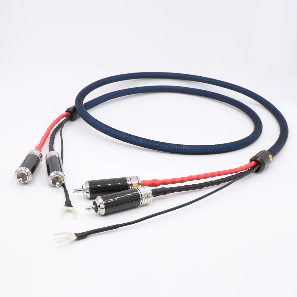

Free shipping Viborg 5N OFC Silver Plated Tonearm (Phono) Cable 2 RCAs TO 2RCAs Tonearm Cable LC801