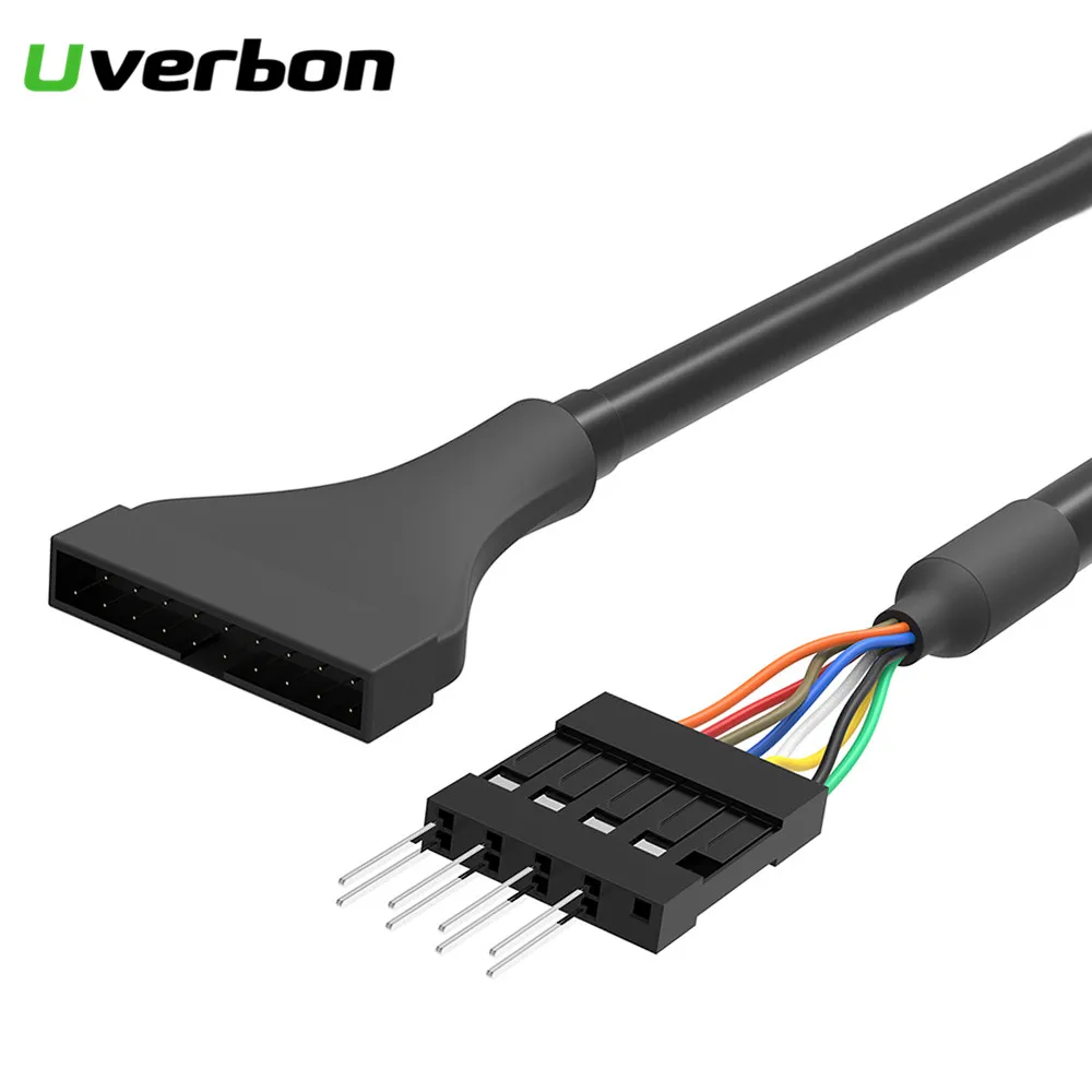 

Uverbon Female to Male USB 3.0 20 Pin Motherboard Header USB 2.0 9 Pin Adapter Converter Cable Extension Cord for Computer PC