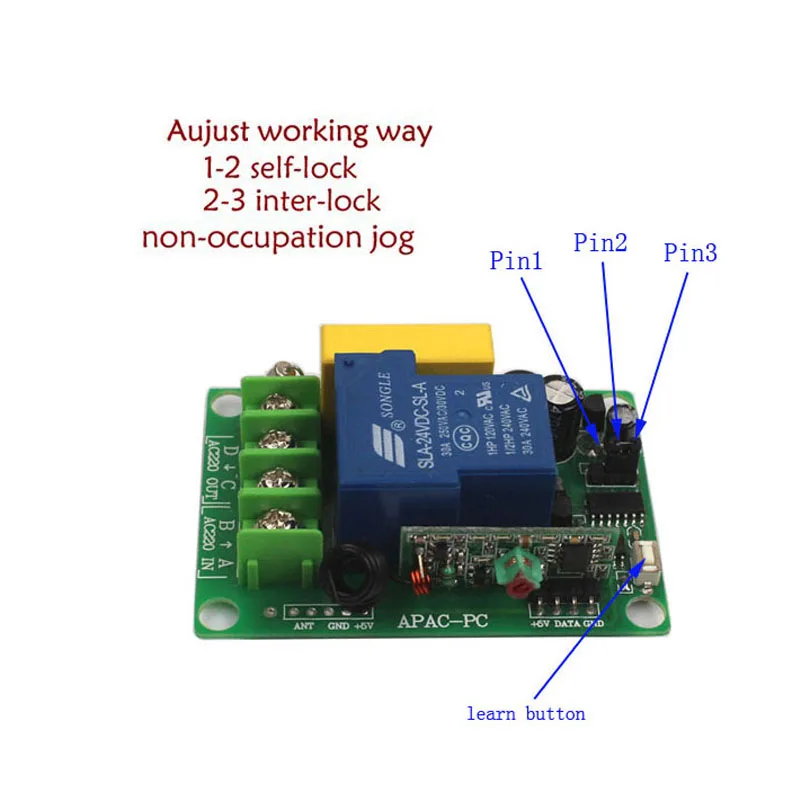 Sleeplion 30A AC 220 В 1 CH Реле Беспроводной пульт дистанционного управления 1/2/3 передатчик+ приемник Беспроводной Мощность ВКЛ/ВЫКЛ