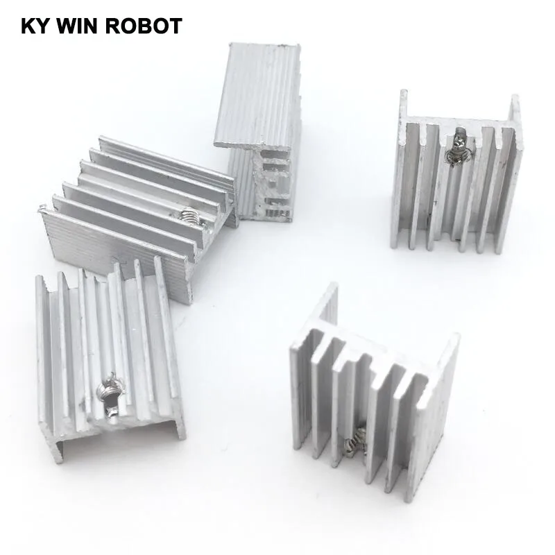 10pcs Free Shipping Aluminium TO-220 Heatsink TO 220 Heat Sink Transistor Radiator TO220 Cooler Cooling 7805 21*15*10MM