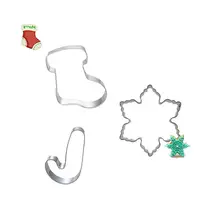 3 шт. пресс Набор для заморозки формы для выпечки и кондитерских изделий рождественское печенье кухонные аксессуары десертное украшение из нержавеющей стали помадка