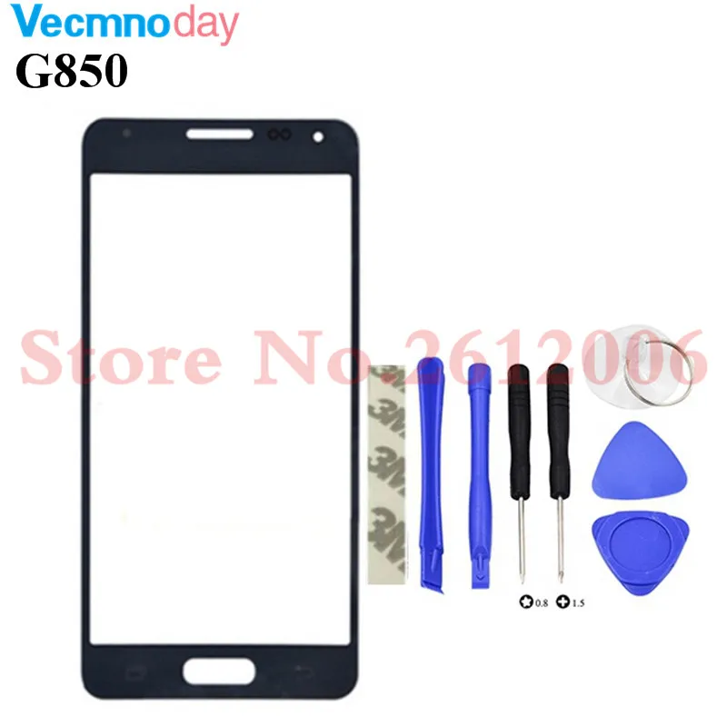 

Vecmnoday 4.7'' Touch Screen Glass Replacement For Samsung Galaxy G850F G850 LCD Front Outer Glass Cover Lens With Logo