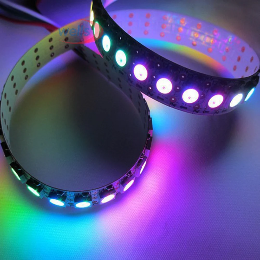 Светодиодная лента WS2812B Dream Color 1 м 144 пикселей 5050 RGB SMD WS2811 IC WS2812 фонари для вспышки
