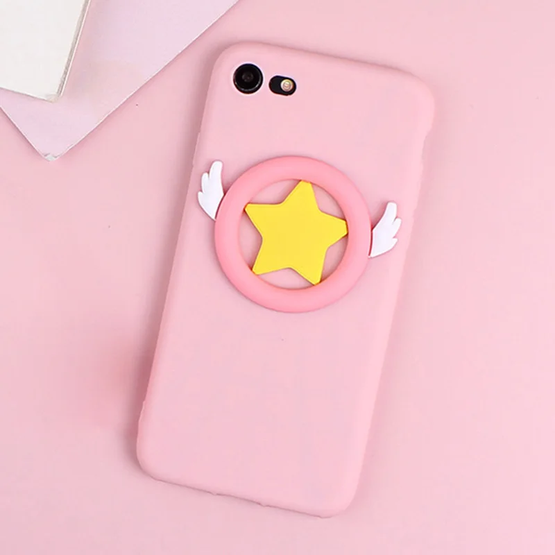 SmallWings Pink Чехол с 3D звездой для Motorola Moto C Plus G3 G4 G5 G5+ G5S Plus G6 Play G7 power E4 евро E5 Plus Angel Wing из мягкого ТПУ - Цвет: SmallWings Pink