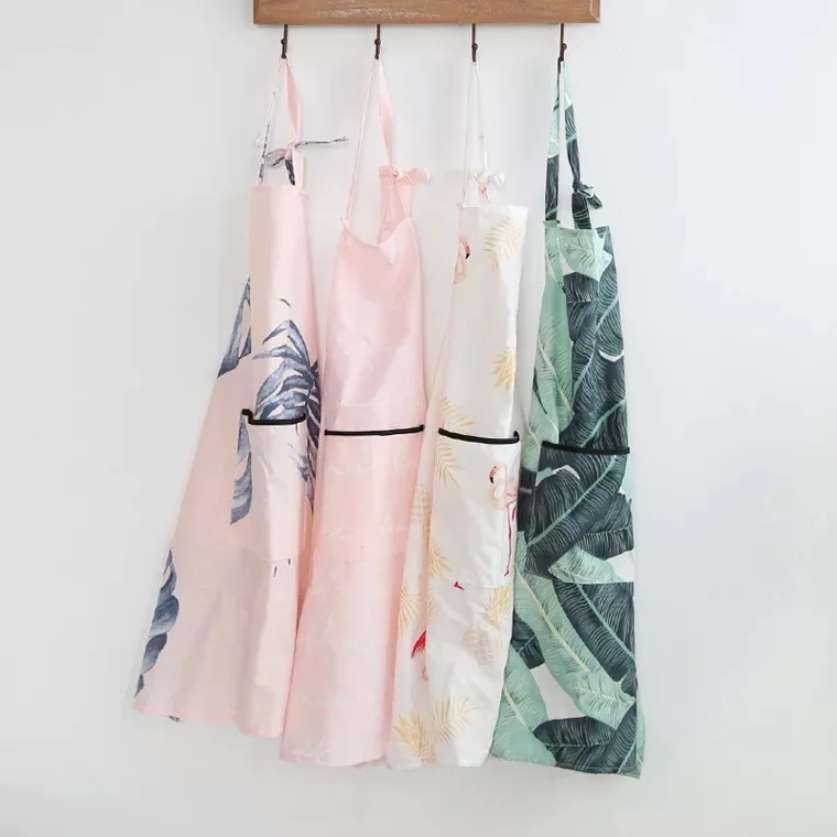 

Flamingo apron cake chef pink work clothes restaurant chef anti-fouling clothes baking apron