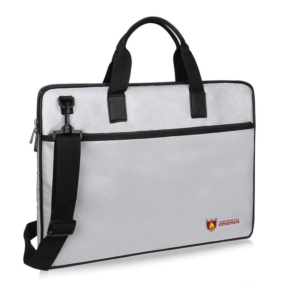 Colorful TM Silver Fireproof Document Fire Resistant Pouch Document Waterproof Bag With Fireproof Zipper for Money Safe