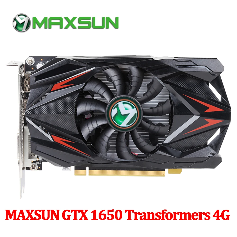 MAXSUN gtx 1650 4G графическая карта 128 бит GDDR5 NVIDIA 8000 МГц 1485 МГц HDMI+ DVI+ DP 896 единиц DirectX12 gtx1650 видеокарта для игр