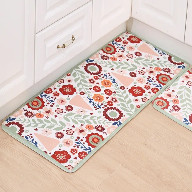 Green Forest Printing and Dyeing Floor Rug Children Cartoon Thick