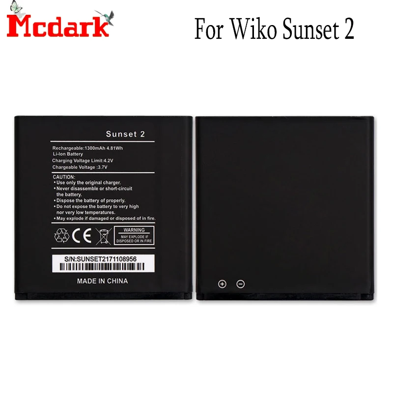 

For Wiko Sunset 2 Battery Batterie Batterij Bateria High Quality 1300mAh