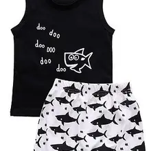 Для Новорожденных Для маленьких мальчиков летняя одежда футболки+ Шорты для женщин Одежда 2 предмета в комплекте