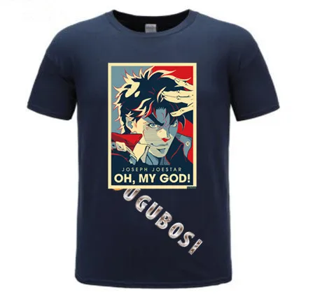 

Jojo Bizarre Adventure Vintage Joestar Joseph OH MY GOD letter T-shirt For Men Plus Size Cotton cool Tee Shirt XS-3XL Camiseta Y