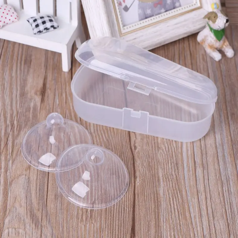 

2 Pcs/Set Breastfeeding Silicone Ultrathin Soft Nipple Guard Protector Baby Milk Feeding Cover Transparent Breast With a nipple