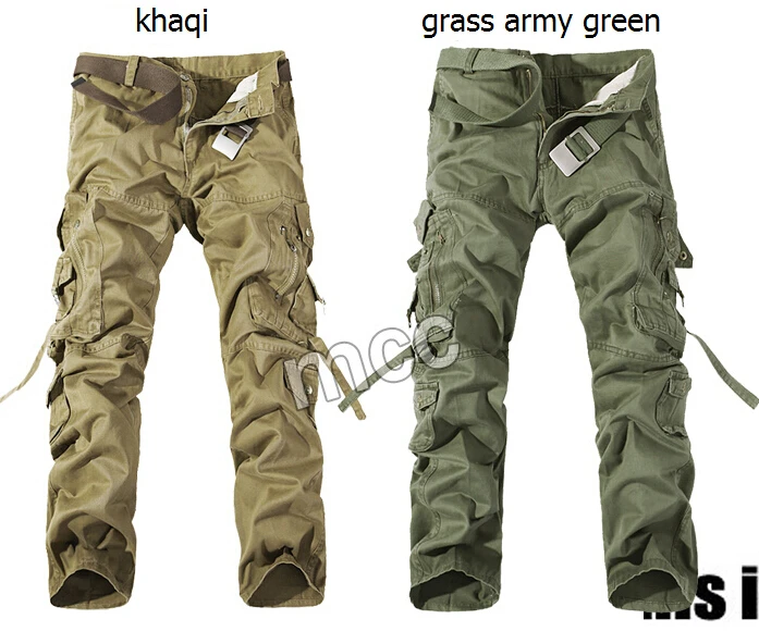 LIFENWENNA Hot Sale Autumn Men Cargo Pants Camouflage Trousers Military Pants For Man 7 Colors Pocket Tooling Pants Men