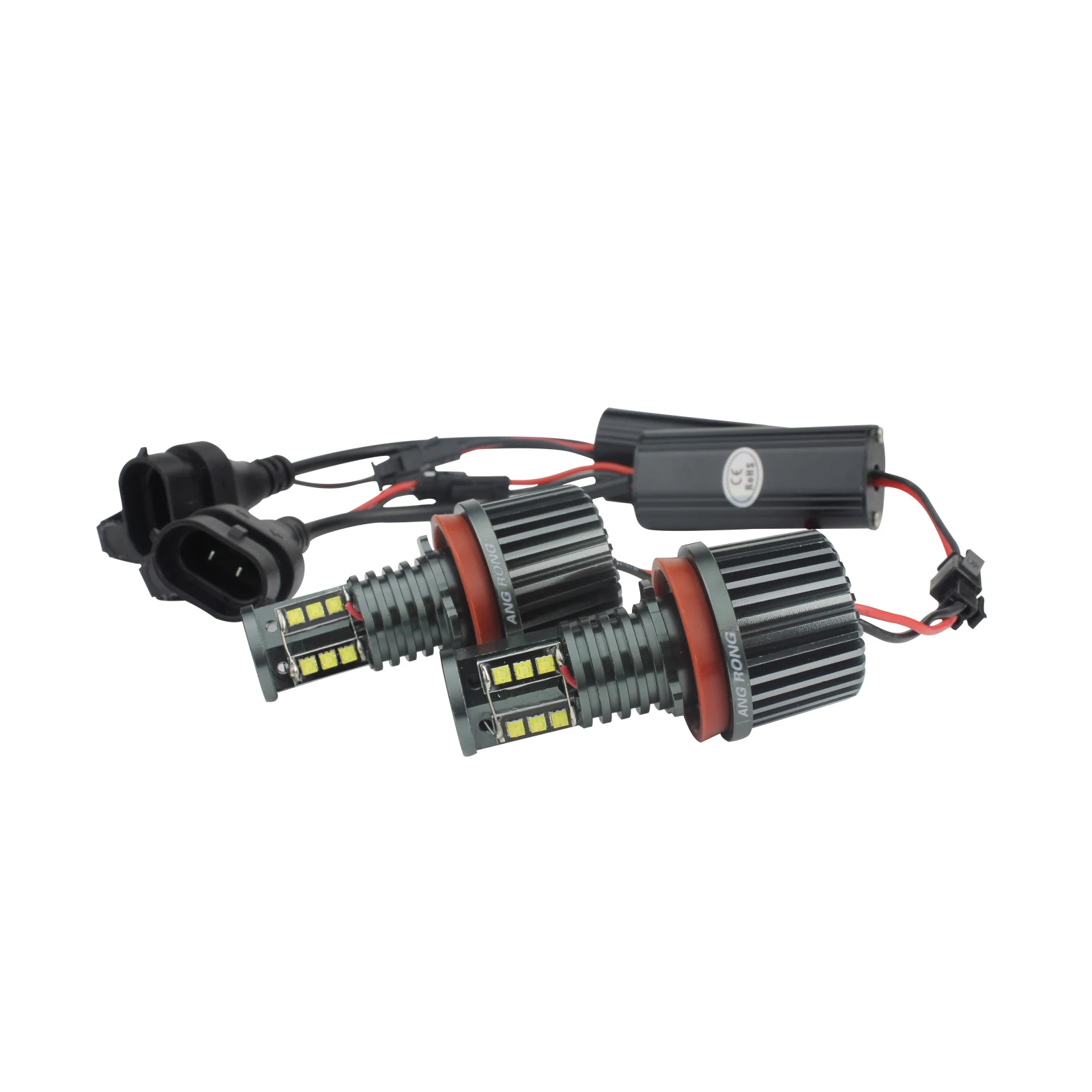 ANGRONG 2 шт. для BMW LED Ангельские Глазки H8 60 Вт Halo Light Canbus E60 E61 E90 E91 E63 E64 LCI E89|Аксессуары