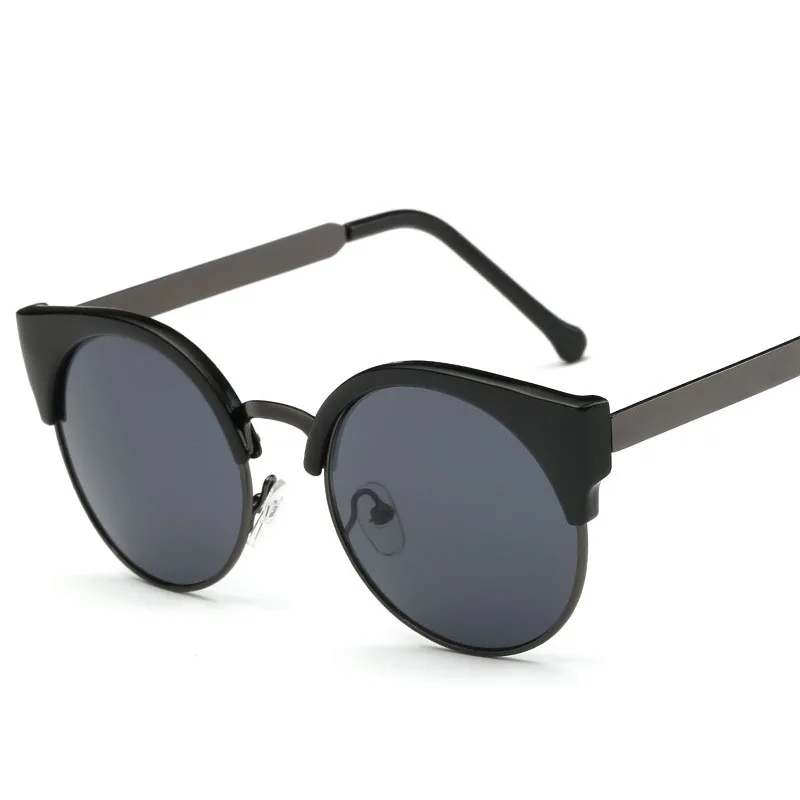 LeonLion Винтажные Солнцезащитные очки для женщин фирменный дизайн роскошные классические солнцезащитные очки шопинг путешествия Lunette De Soleil Femme - Цвет линз: Black Gray