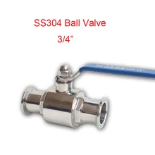 3/", SUS304 из нержавеющей стали санитарный Зажим Типа Шаровой Клапан