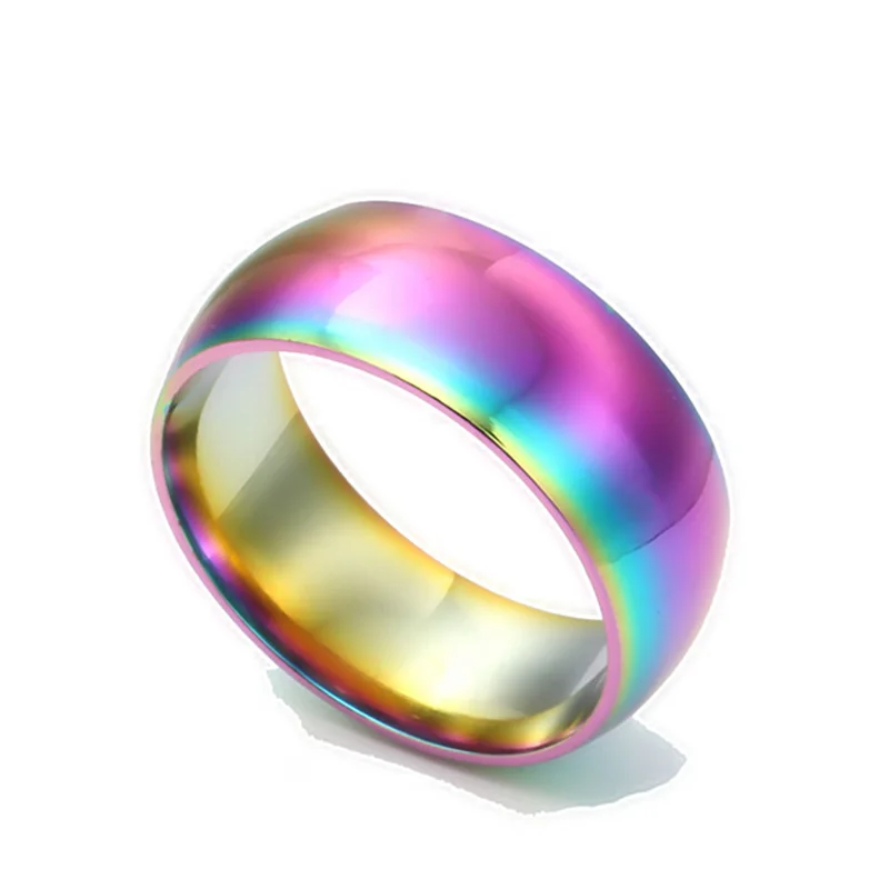 

8mm Black Titanium Steel Ring for Men and Women
