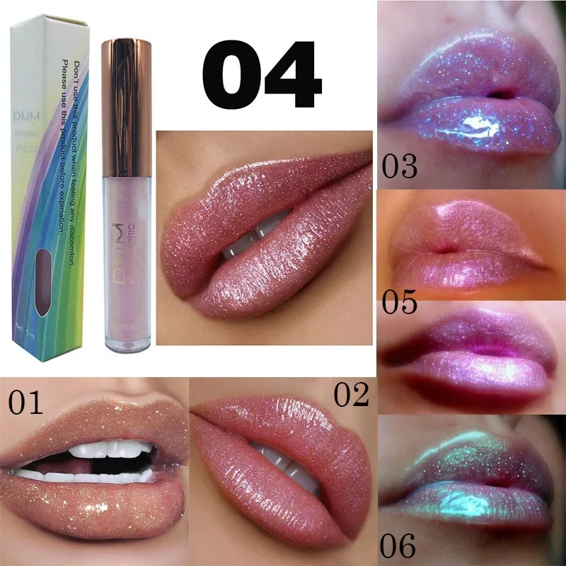 

Liquid Crystal Glow Lip Gloss Laser Holographic Lip Tattoo Lipstick Mermaid Pigment Glitter Lipgloss Plumper Gloss Makeup TSLM1