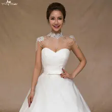 LZP049 болеро с высоким воротником, со стразами и цепочкой для девочки, держащей букет невесты