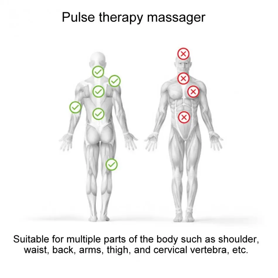 USB Электрический низкочастотный ток импульсный массажер колодки для плеча шеи талии руки и ноги массаж релаксации