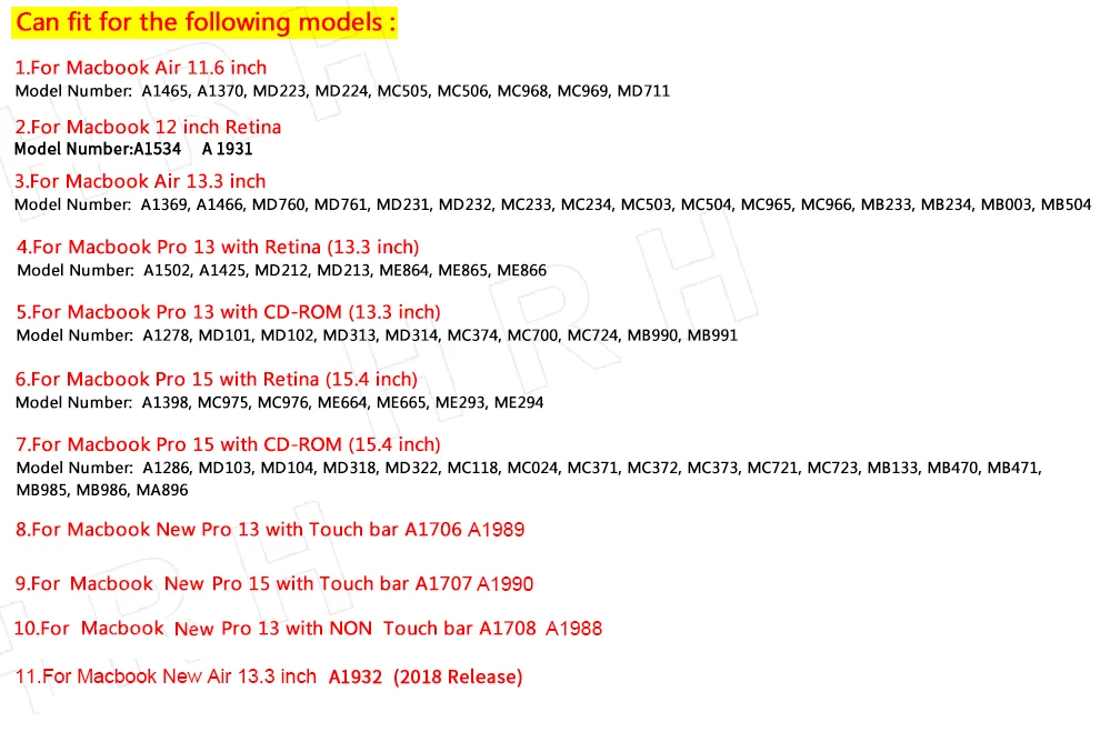 HRH 3 в 1 Геометрическая Виниловая наклейка для ноутбука Защитная пленка для Macbook Air Pro retina 11 13 15 дюймов чехол для MacBook Наклейка