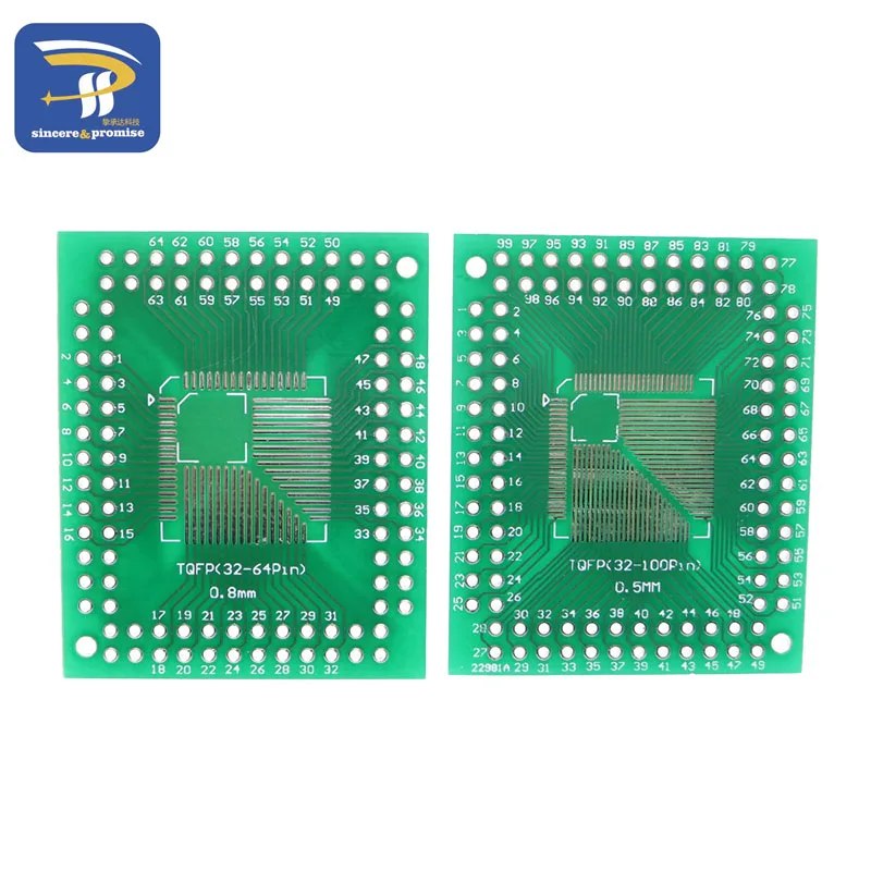

10PCS QFP/FQFP/LQFP TQFP 32 / TQFP44 / TQFP64 / TQFP80 TQFP100 0.5MM 0.8MM IC adapter Socket / Adapter plate / PCB