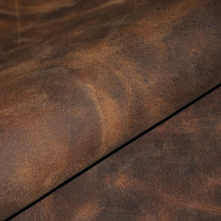 cow skin Deep brown oil crazy horse leather travel this diy cowhide leather 1.8 2.0mm thickin