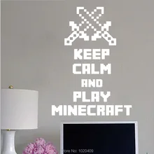 Home Furnishing decorative Exclusive Direct wall sticker Minecraft Game Words PVC wallpaper children room decor L2013493