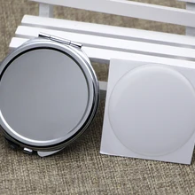 51 мм круглое компактное зеркало пустой+ эпоксидная наклейка DIY пустая компактное зеркало# M18032 5 шт./лот малый пробный заказ