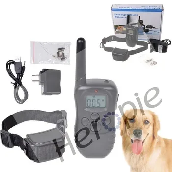 

Heropie Dog Training Collar 300M Remote Rechargeable & Waterproof Vibration Shock Electronic Electric 100Level Anti Bark Control
