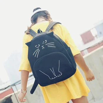 

Brand teenage backpacks for girl cartoon cat Backpack Travel Bag Women Large Capacity brand Bags For Girls Mochila