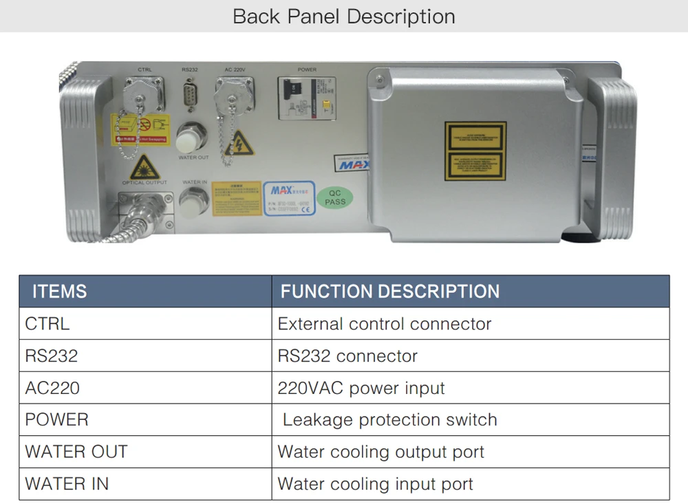 Макс одномодовые непрерывные волоконные лазеры MFSC-500W 800W 1000W 1500W 2000W использовать для волоконная лазерная маркировочная машина