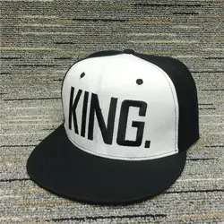 KING QUEEN Бейсболка Snapback для мужчин женщин козырек кепки s папа кость белый черный пара Любовник хип хоп Спорт Gorras Casquette шапки