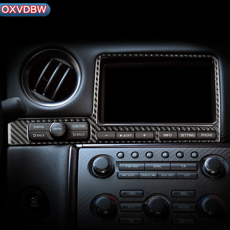 Наклейки на раму автомобильной консоли из углеродного волокна для nissan GTR R35 2009 2015