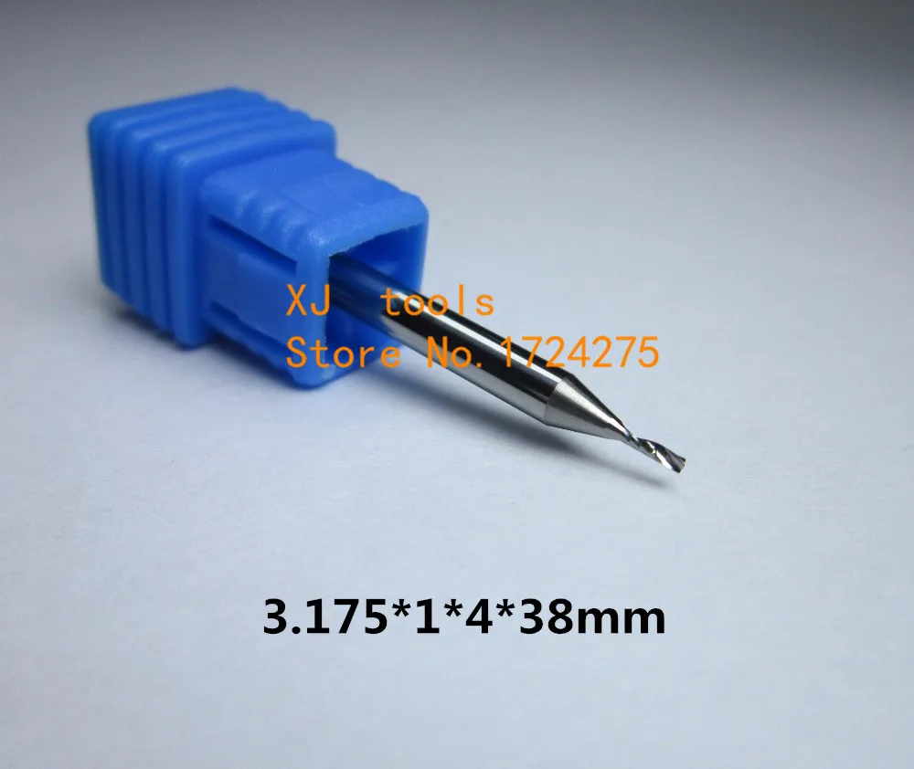 5pcs diameter 1mm/1.5mm/2mm/2.5mm/3.175mm Tungsten Carbide single 1 Flute End milling cutter CNC Bits for Acrylic cutting tool |
