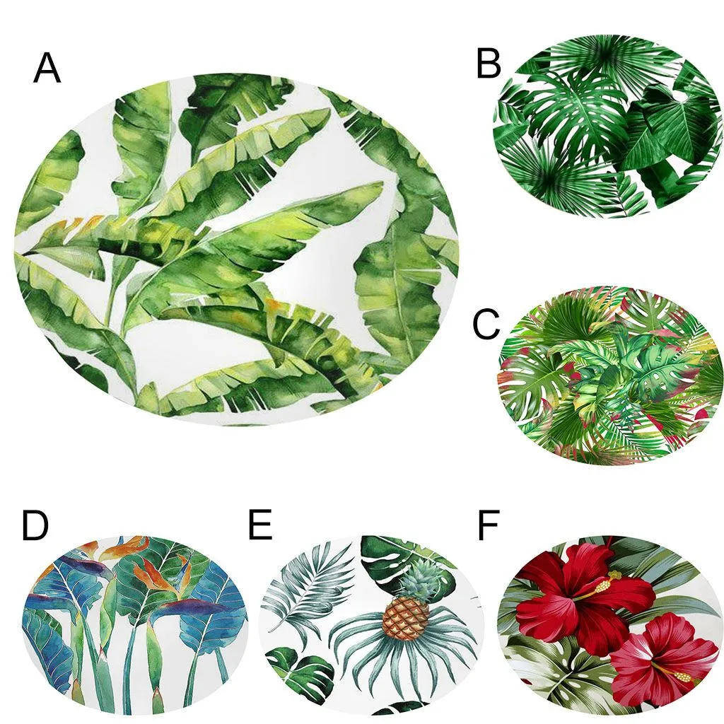 Элегантный коврик с узором из листьев растений круглый фланелевый нескользящий коврик для ванной комнаты ковровая зона для кухни пляжное полотенце домашняя текстильная отделка