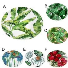 Элегантный коврик с узором из листьев растений круглый фланелевый нескользящий коврик для ванной комнаты ковровая зона для кухни пляжное полотенце домашняя текстильная отделка