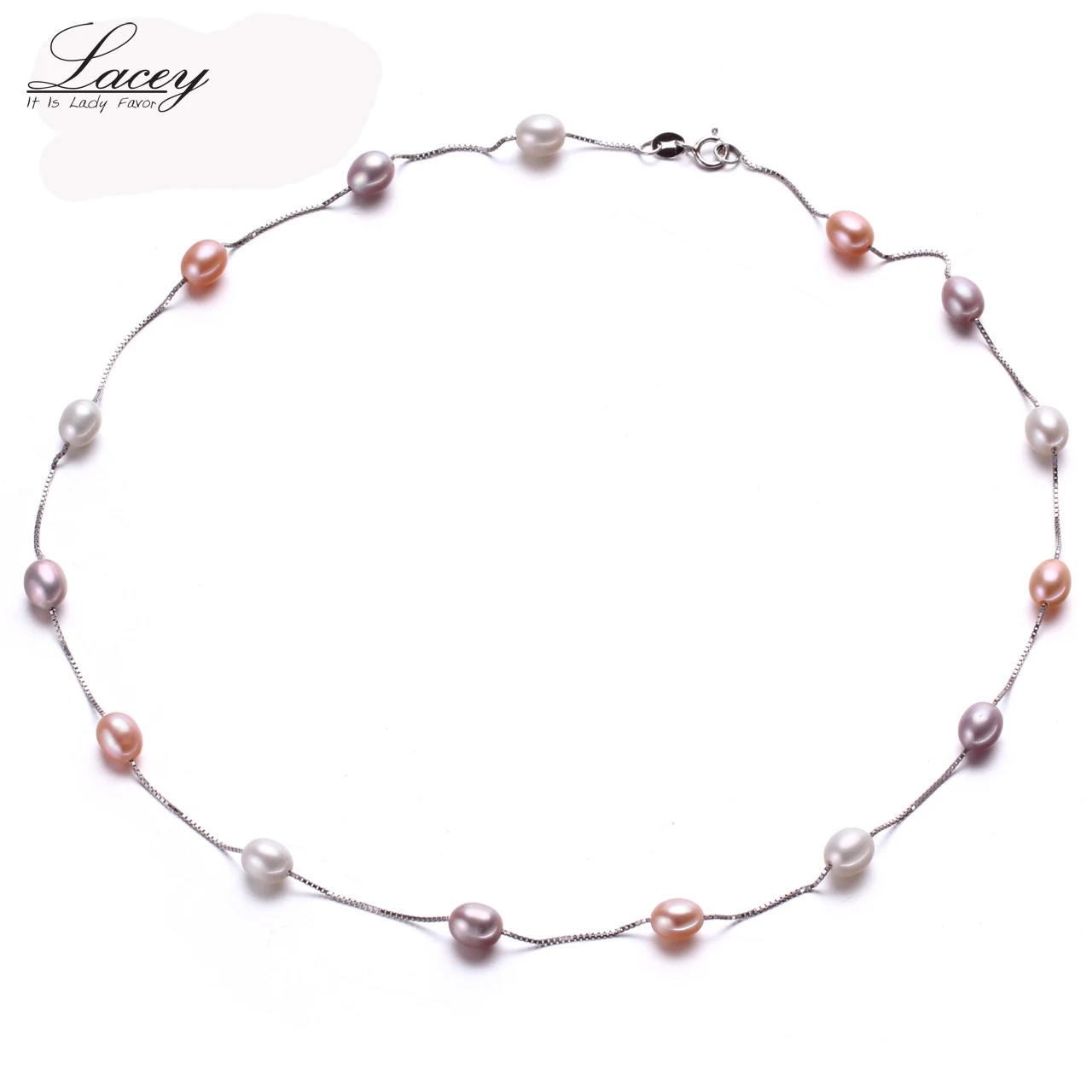 Женское ожерелье из серебра 100% пробы с натуральным жемчугом 6 7 мм|jewelry necklace set|necklace